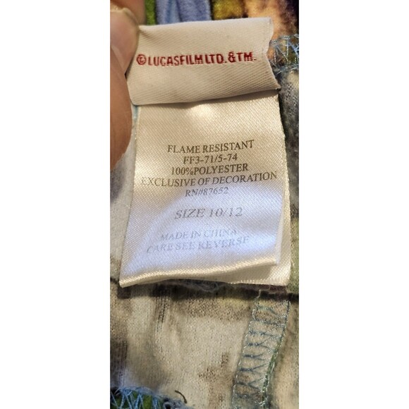 Star Wars Clone Wars Pajama Pants Kids Size 10/12 Boys Sleepwear Obi-Wan Anakin - Picture 6 of 7